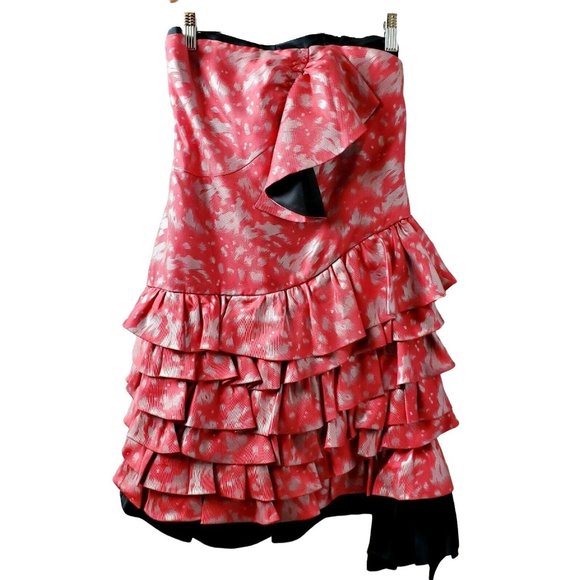 Marc By Marc Jacobs Dresses & Skirts - Marc By Marc Jacobs Strapless Ruffled Mini Shift Dress Pink Silk Sz 2 NWT $568